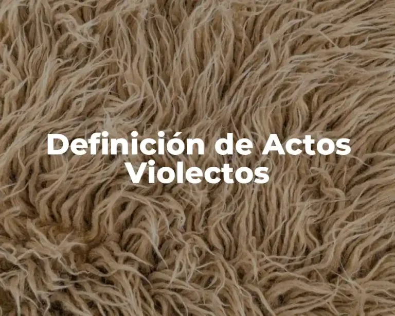 Definición de Actos Violectos