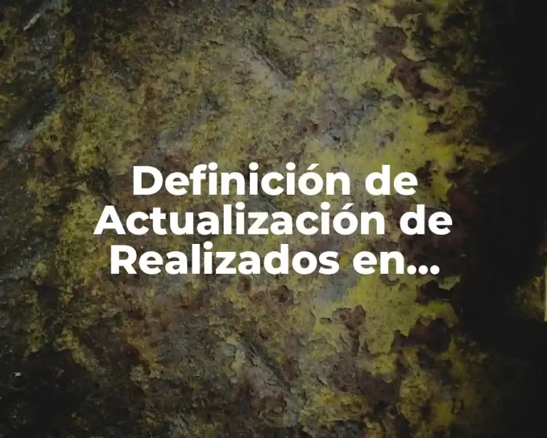 Definición de Actualización de Realizados en Informática