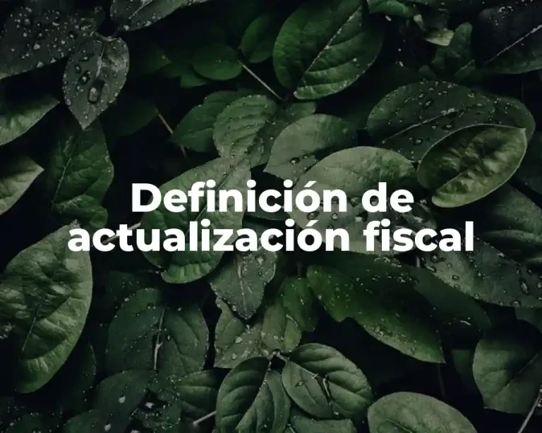 Definición de actualización fiscal