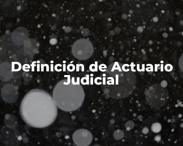 Definición de Actuario Judicial