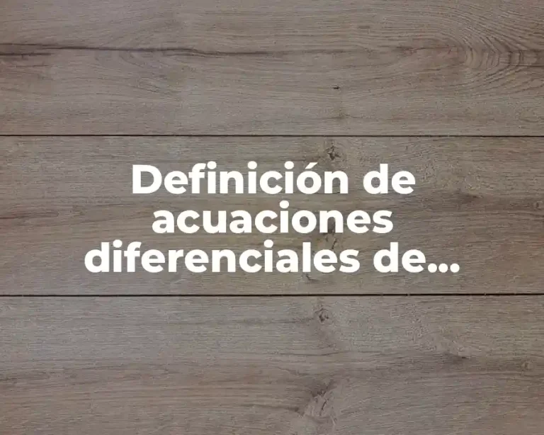 Definición de acuaciones diferenciales de segundo grado en Excel