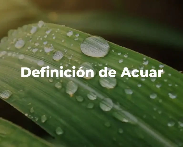 Definición de Acuar