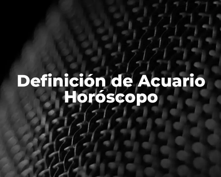 Definición de Acuario Horóscopo