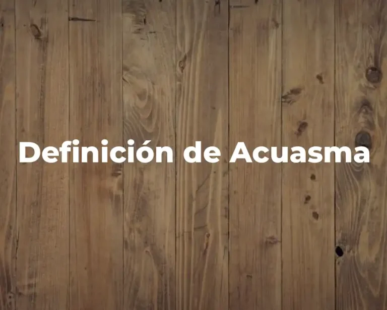 Definición de Acuasma