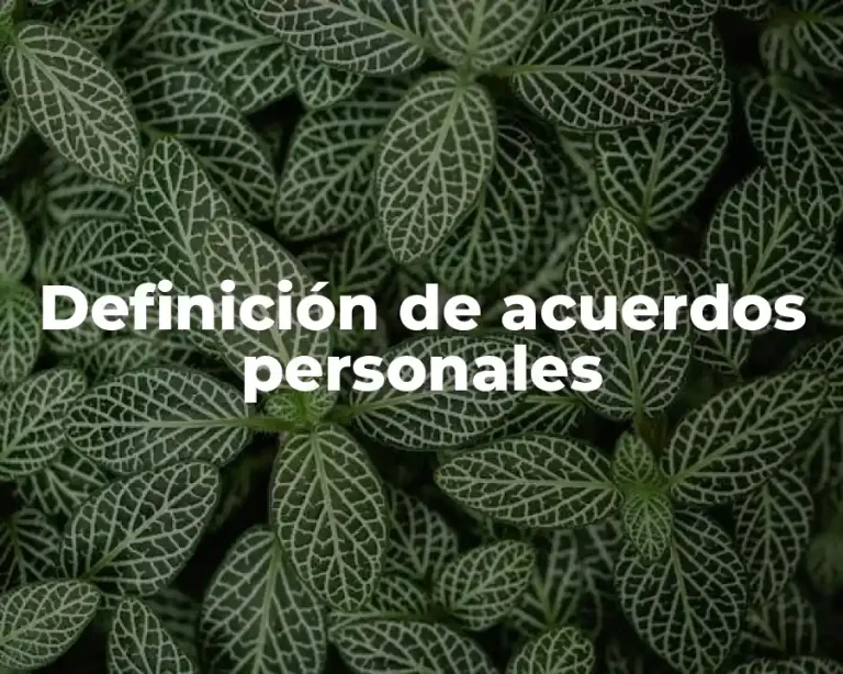 Definición de acuerdos personales