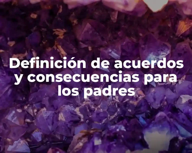 Definición de acuerdos y consecuencias para los padres