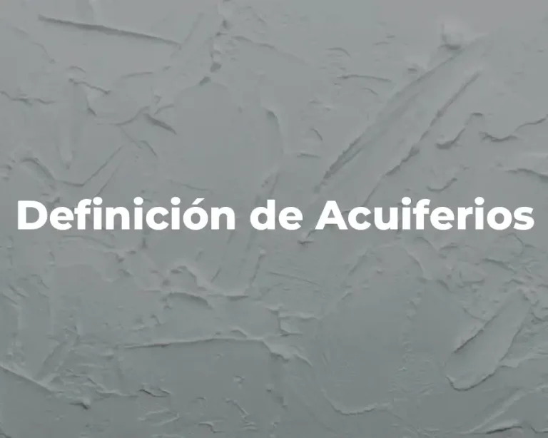 Definición de Acuiferios