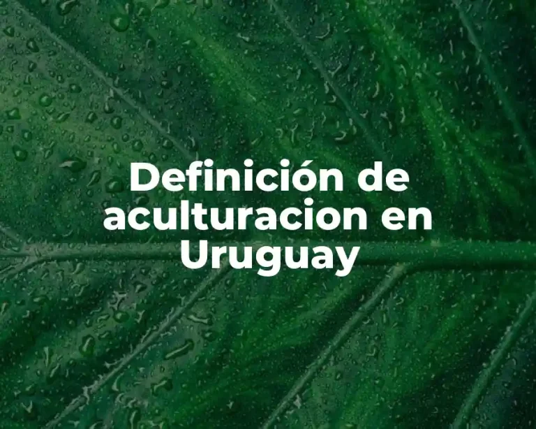 Definición de aculturacion en Uruguay