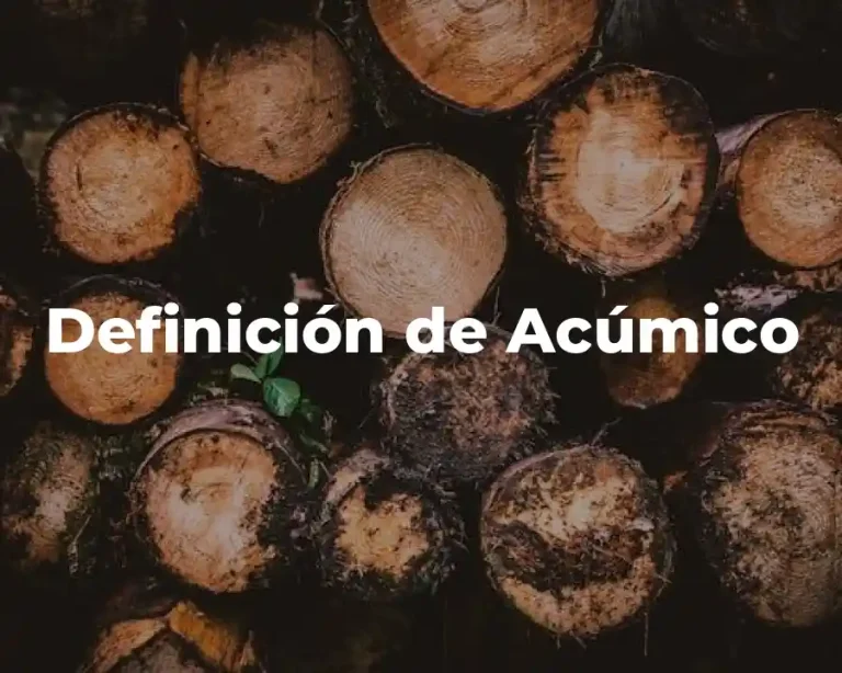 Definición de Acúmico