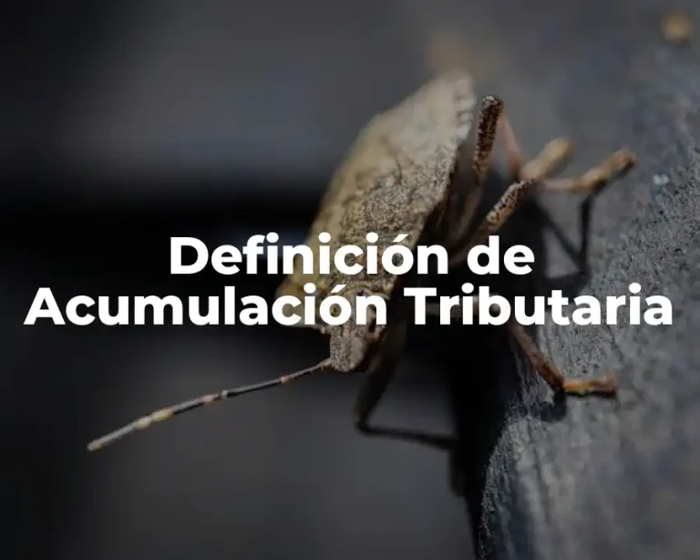 Definición de Acumulación Tributaria