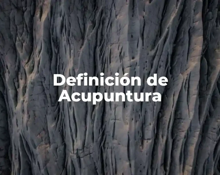 Definición de Acupuntura