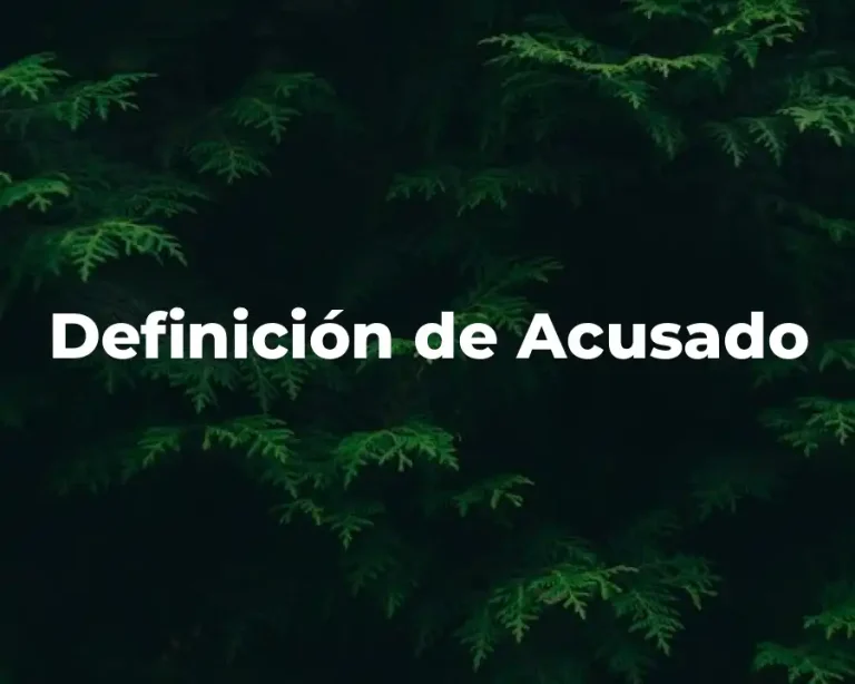 Definición de Acusado
