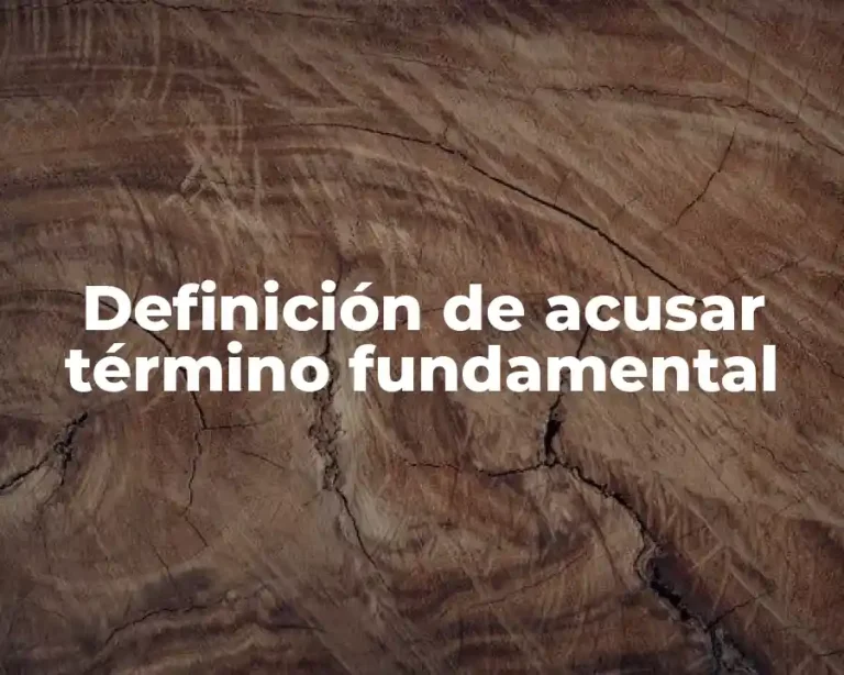 Definición de acusar término fundamental