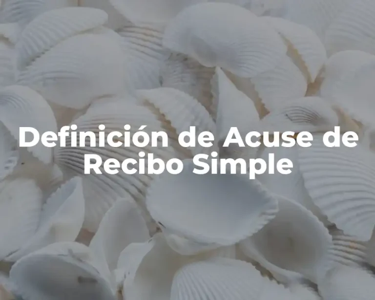 Definición de Acuse de Recibo Simple