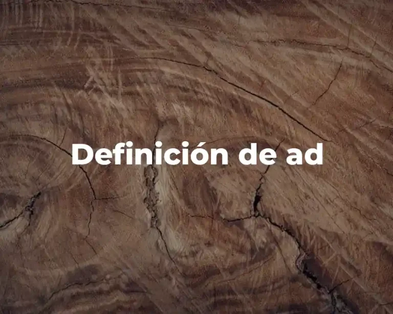 Definición de ad
