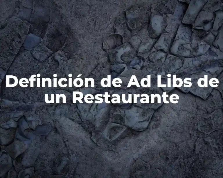 Definición de Ad Libs de un Restaurante