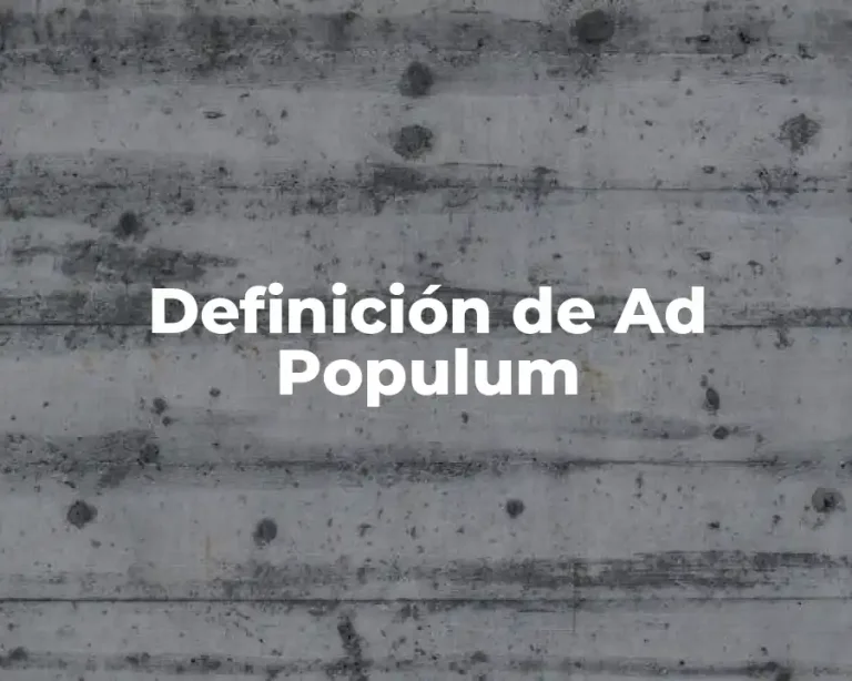 Definición de Ad Populum