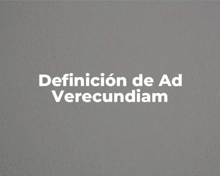 Definición de Ad Verecundiam