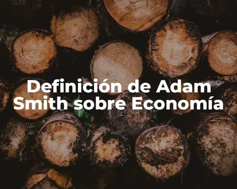 Definición de Adam Smith sobre Economía