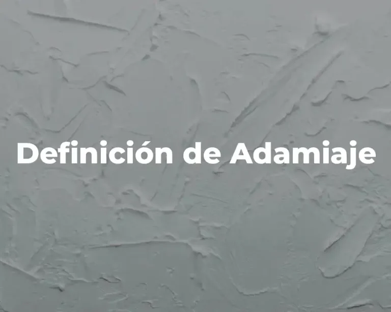 Definición de Adamiaje