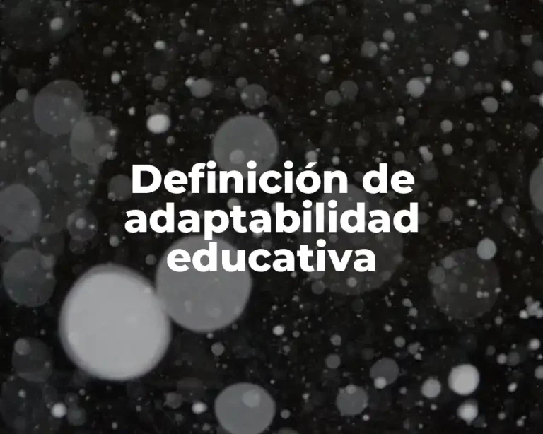 Definición de adaptabilidad educativa