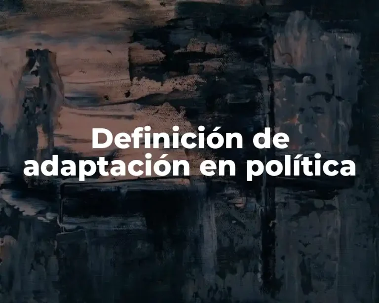 Definición de adaptación en política