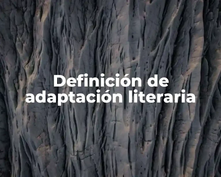 Definición de adaptación literaria