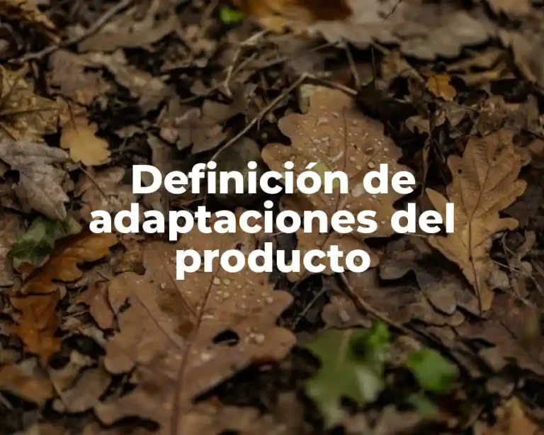 Definición de adaptaciones del producto