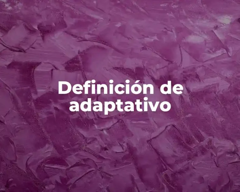 Definición de adaptativo