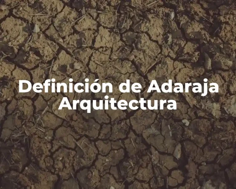 Definición de Adaraja Arquitectura