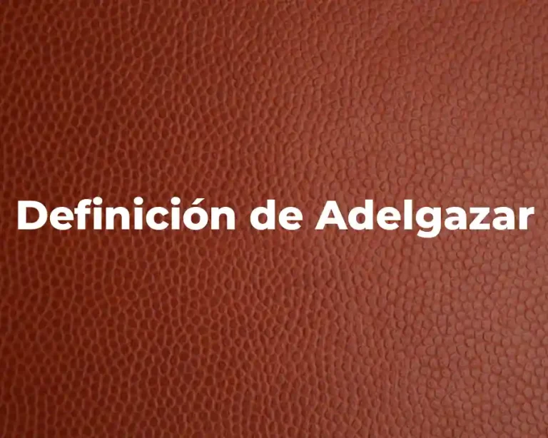 Definición de Adelgazar