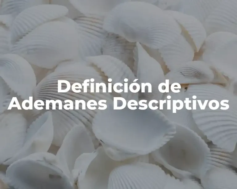 Definición de Ademanes Descriptivos