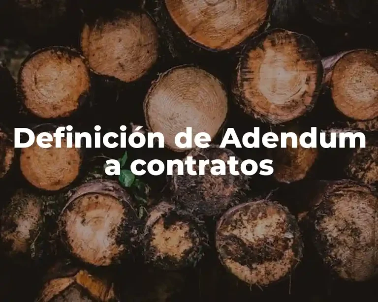 Definición de Adendum a contratos