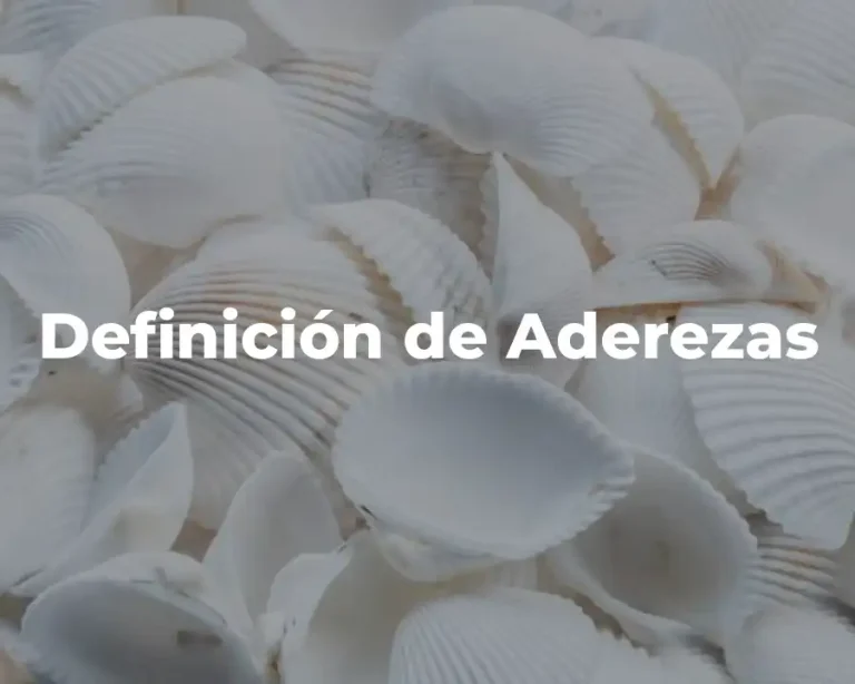 Definición de Aderezas