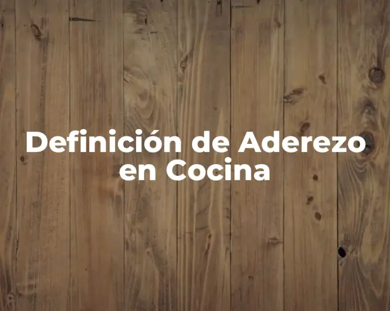 Definición de Aderezo en Cocina