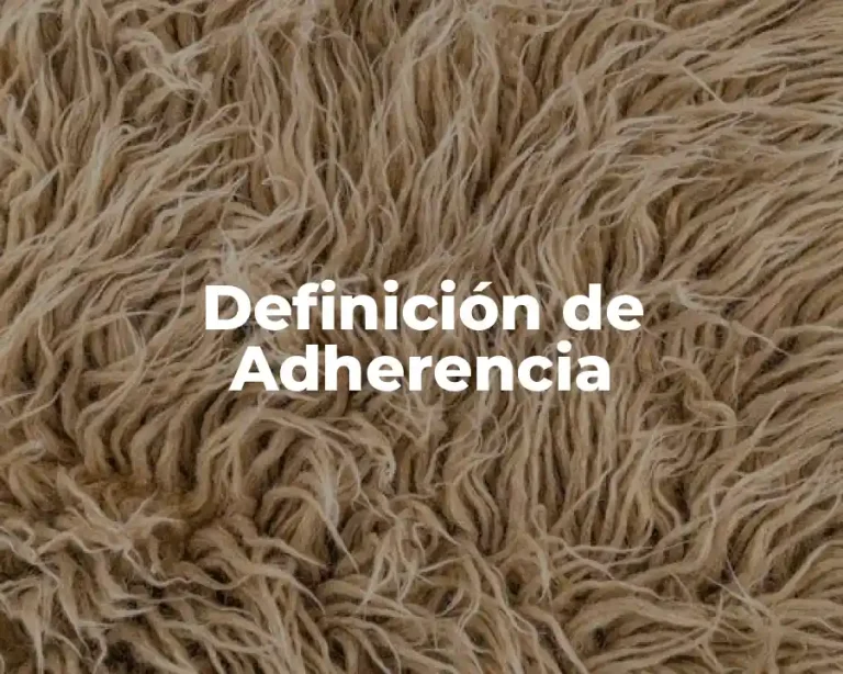 Definición de Adherencia