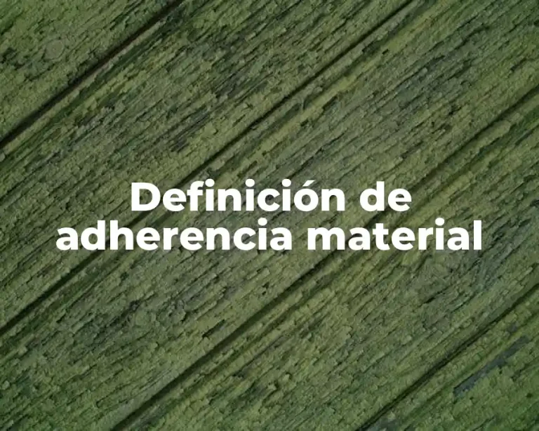 Definición de adherencia material