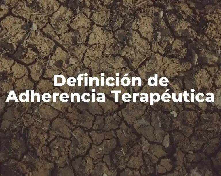 Definición de Adherencia Terapéutica
