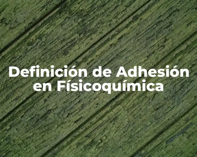 Definición de Adhesión en Físicoquímica