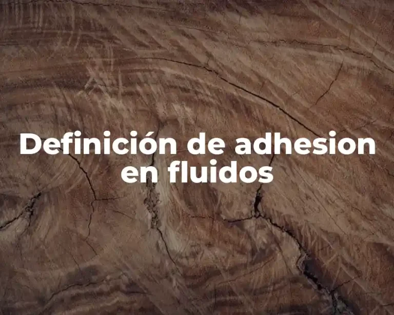 Definición de adhesion en fluidos