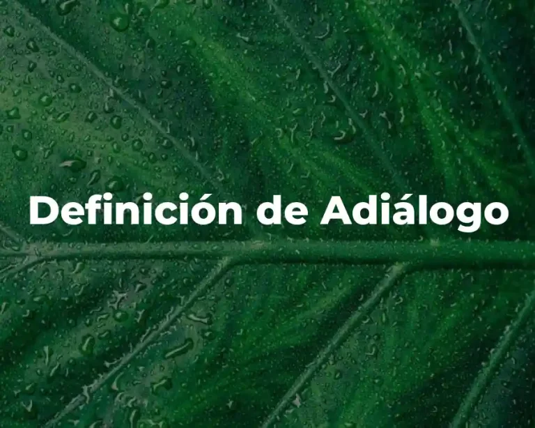Definición de Adiálogo