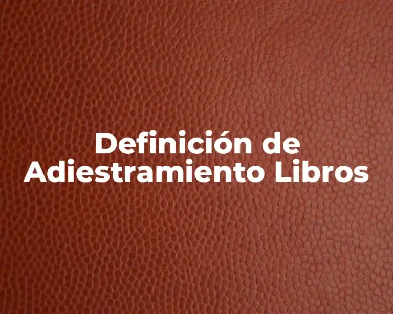 Definición de Adiestramiento Libros