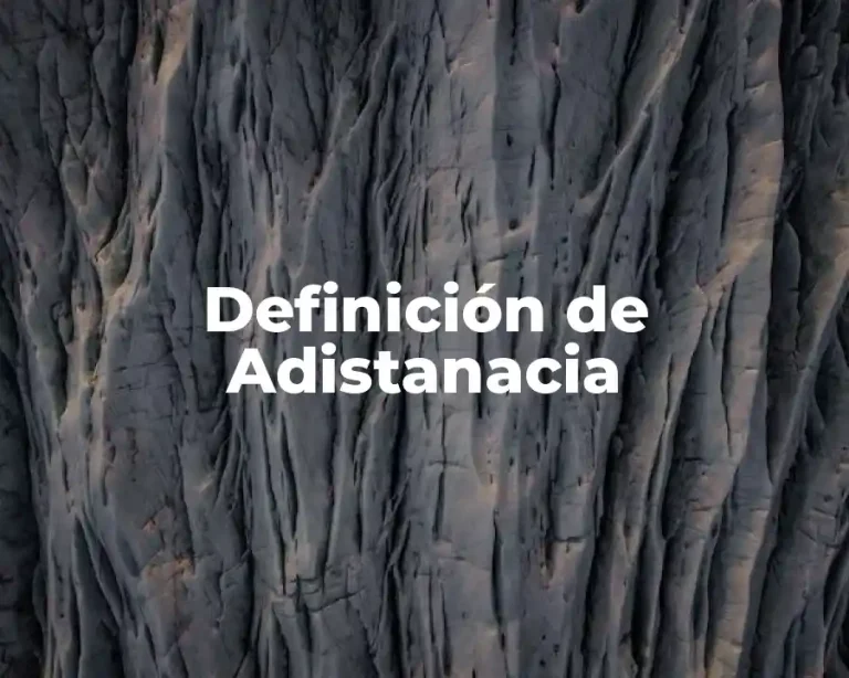 Definición de Adistanacia