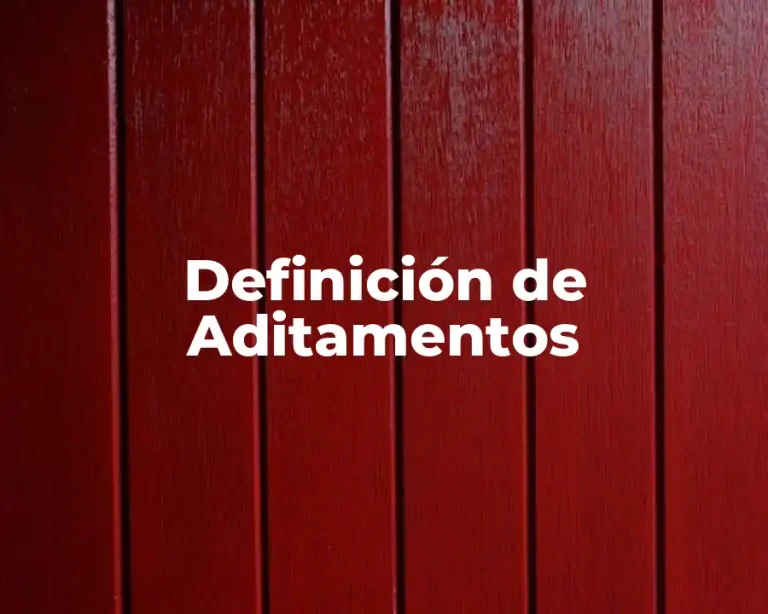 Definición de Aditamentos