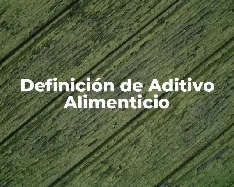 Definición de Aditivo Alimenticio