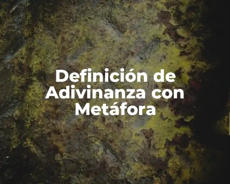 Definición de Adivinanza con Metáfora