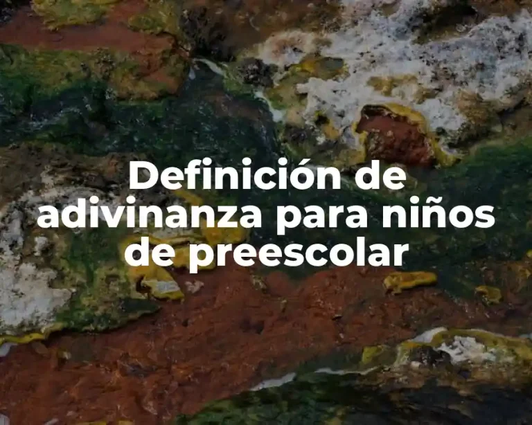 Definición de adivinanza para niños de preescolar