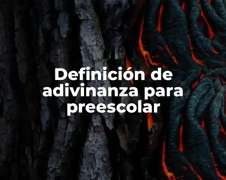 Definición de adivinanza para preescolar