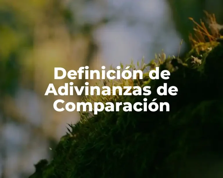 Definición de Adivinanzas de Comparación
