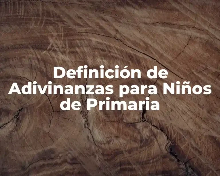 Definición de Adivinanzas para Niños de Primaria
